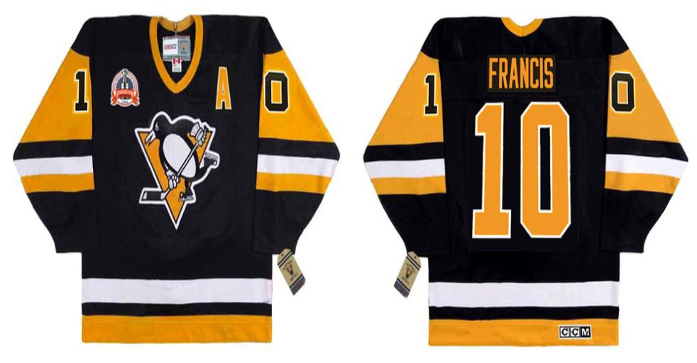 2019 Men Pittsburgh Penguins 10 Francis Black CCM NHL jerseys
